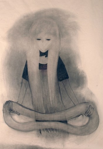 Woman with Snake. 175x105cm