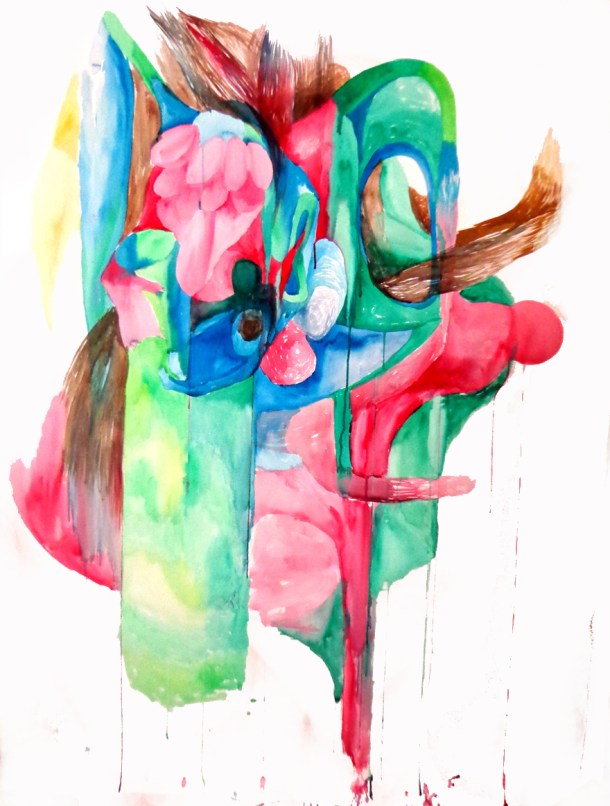 Disordered Paradise. 150x114cm.Watercolour on paper.