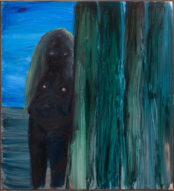 La Negra en el parque de Atracciones. Oleo sobre lienzo, 140x180cm