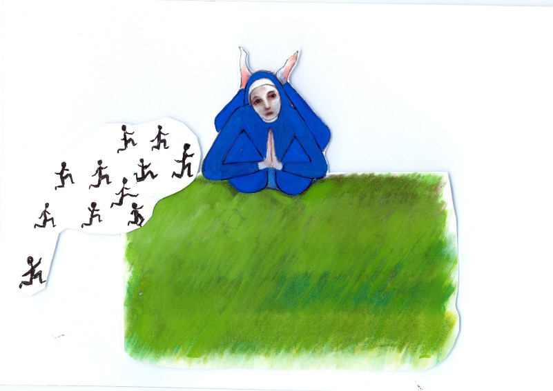 Collage sobre papel. 16x22c